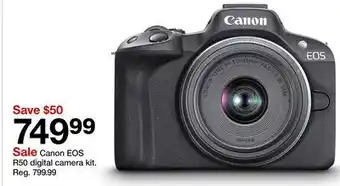Target Canon EOS R50 digital camera kit offer
