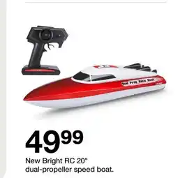 Target New Bright RC 20 dual-propeller speed boat offer