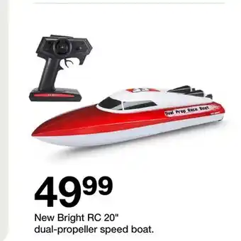 Target New Bright RC 20 dual-propeller speed boat offer