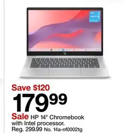 Target HP 14 Chromebook with Intel processor offer