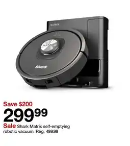 Target Shark Matrix self-emptying robotic vacuum offer