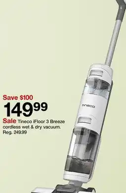Target Tineco iFloor 3 Breeze cordless wet & dry vacuum offer