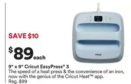 Michaels 9 x 9 Cricut Easypress offer