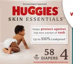 Target Huggies Skin Essentials or Pampers Pure 58-ct. diapers offer