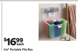 Michaels Iris portable File Box offer