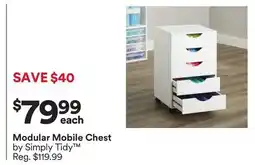 Michaels Modular Mobile Chest by Simply Tidy offer