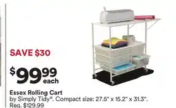 Michaels Essex rolling Cart by Simply Tidy offer