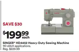 Michaels SINGER HD4452 Heavy-Duty Sewing Machine offer