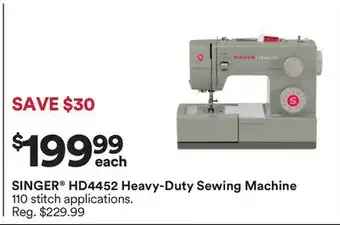 Michaels SINGER HD4452 Heavy-Duty Sewing Machine offer