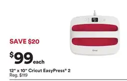 Michaels 12 x 10 Cricut Easypress 2 offer