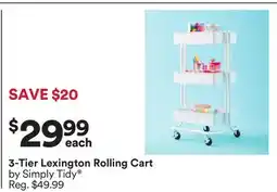Michaels 3-Tier lexington rolling Cart by Simply Tidy offer