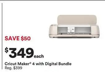 Michaels Cricut Maker 4 with Digital Bundle offer