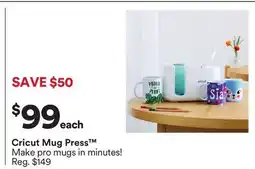 Michaels Cricut Mug press offer