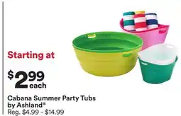 Michaels Cabana Summer party Tubs by Ashland offer