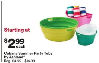 Michaels Cabana Summer party Tubs by Ashland offer
