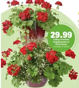 Meijer Calliope Premium Hanging Basket or Patio Planter offer