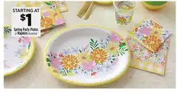Dollar General Spring Party Plates or Napkins offer