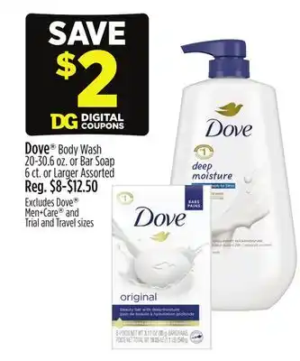 Dollar General Dove Body Wash offer