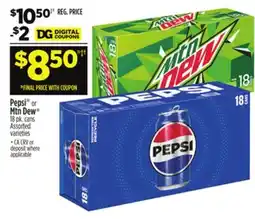 Dollar General Pepsi or Mtn Dew offer