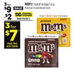 Dollar General M & M's Grab N' Go Bags offer