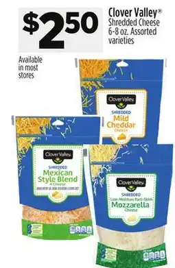 Dollar General Clover Valley Shredded Cheese offer
