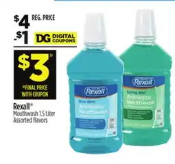 Dollar General Rexall Mouthwash offer