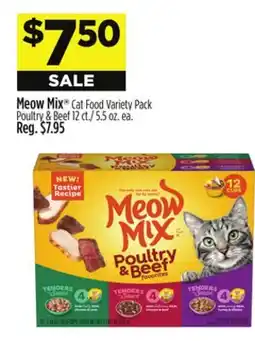 Dollar General Meow Mix Cat Food Variety Pack Poultry & Beef offer