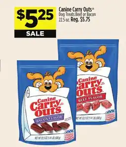 Dollar General Canine Carry Outs Dog Treats Beef or Bacon offer