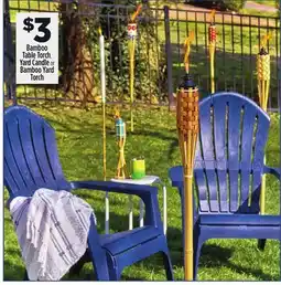 Dollar General Bamboo Table Torch, Yard Candle or Bamboo Yard Torch offer