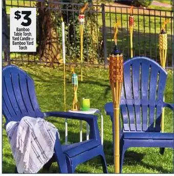 Dollar General Bamboo Table Torch, Yard Candle or Bamboo Yard Torch offer