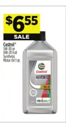 Dollar General Castrol 5W-30 or 0W-20 Full Synthetic Motor Oil offer