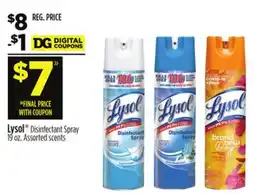 Dollar General Lysol Disinfectant Spray offer