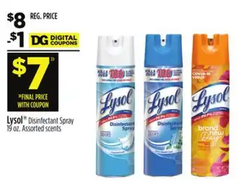 Dollar General Lysol Disinfectant Spray offer