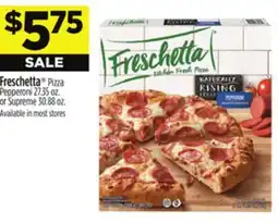 Dollar General Freschetta Pizza Pepperoni 27.35 oz. or Supreme 30.88 oz offer