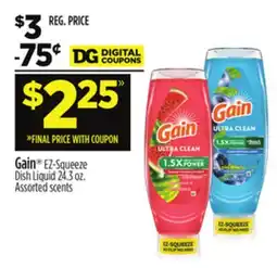 Dollar General Gain EZ-Squeeze Dish Liquid offer