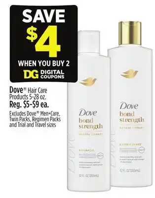 Dollar General Dove Hair Care Products offer