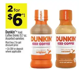 Dollar General Dunkin' Iced Coffee Drinks offer