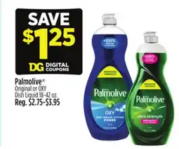 Dollar General Palmolive Original or OXY Dish Liquid offer
