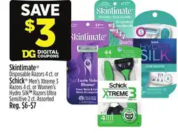 Dollar General Skintimate or Schick offer