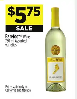 Dollar General Barefoot Wine offer