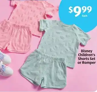 Aldi Disney children's shorts set or romper offer