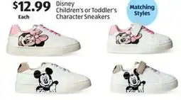 Aldi Disney children's or toddler's character sneakers offer