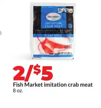 Hy-Vee Fish Market imitation crab meat offer