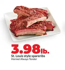 Hy-Vee St. Louis style spareribs offer