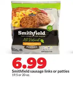 Hy-Vee Smithfield sausage links or patties offer