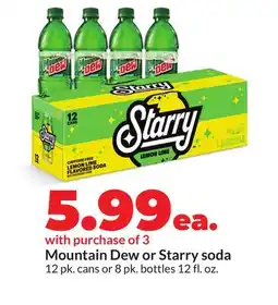 Hy-Vee Mountain Dew or Starry soda offer
