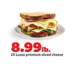 Hy-Vee Di Lusso premium sliced cheese offer