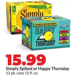 Hy-Vee Simply Spiked or Happy Thursday offer