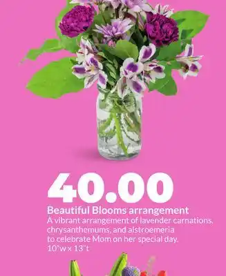 Hy-Vee Beautiful Blooms arrangement offer