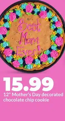 Hy-Vee 12 Mother's Day decorated chocolate chip cookie offer